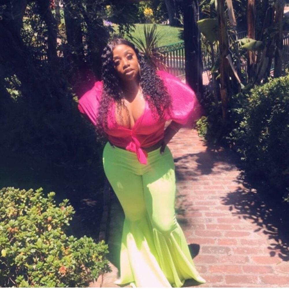 Neon green Bellbottoms